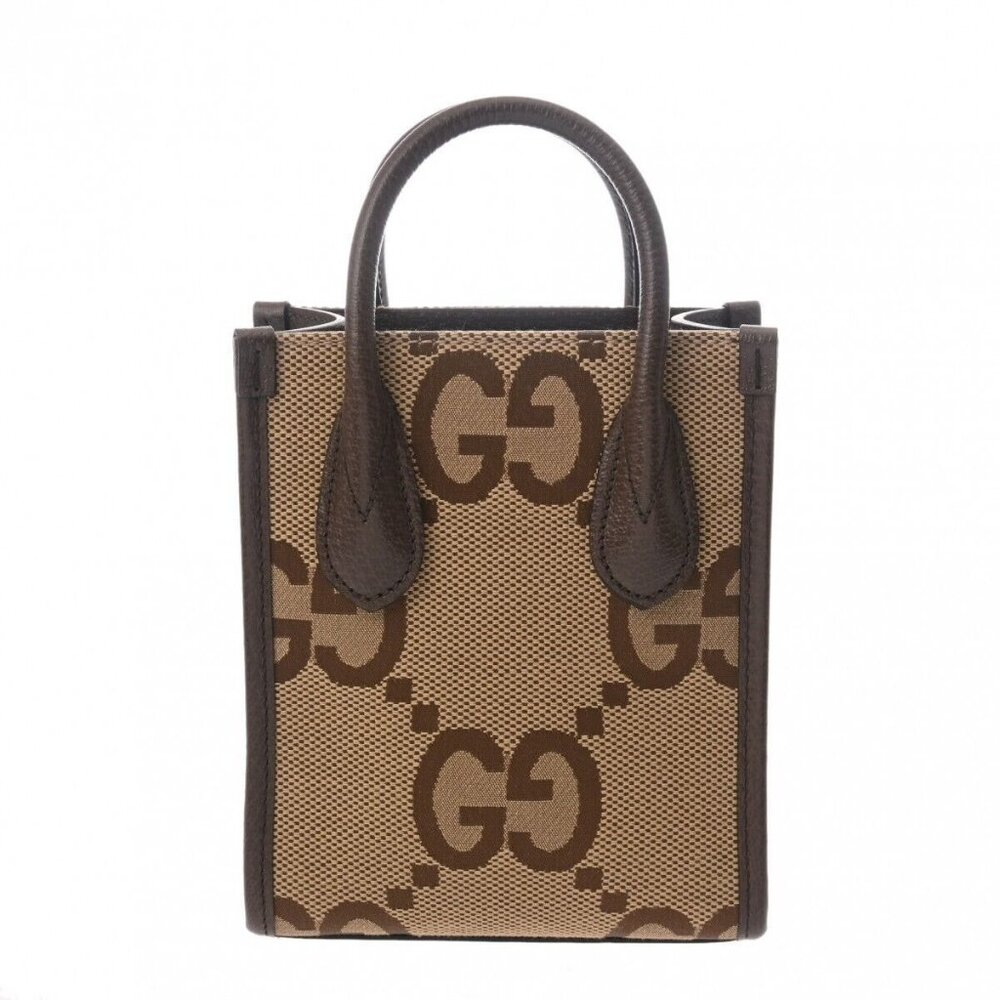 GUCCI Jumbo GG Mini Tote Bag 2WAY beige 699406 hand bag